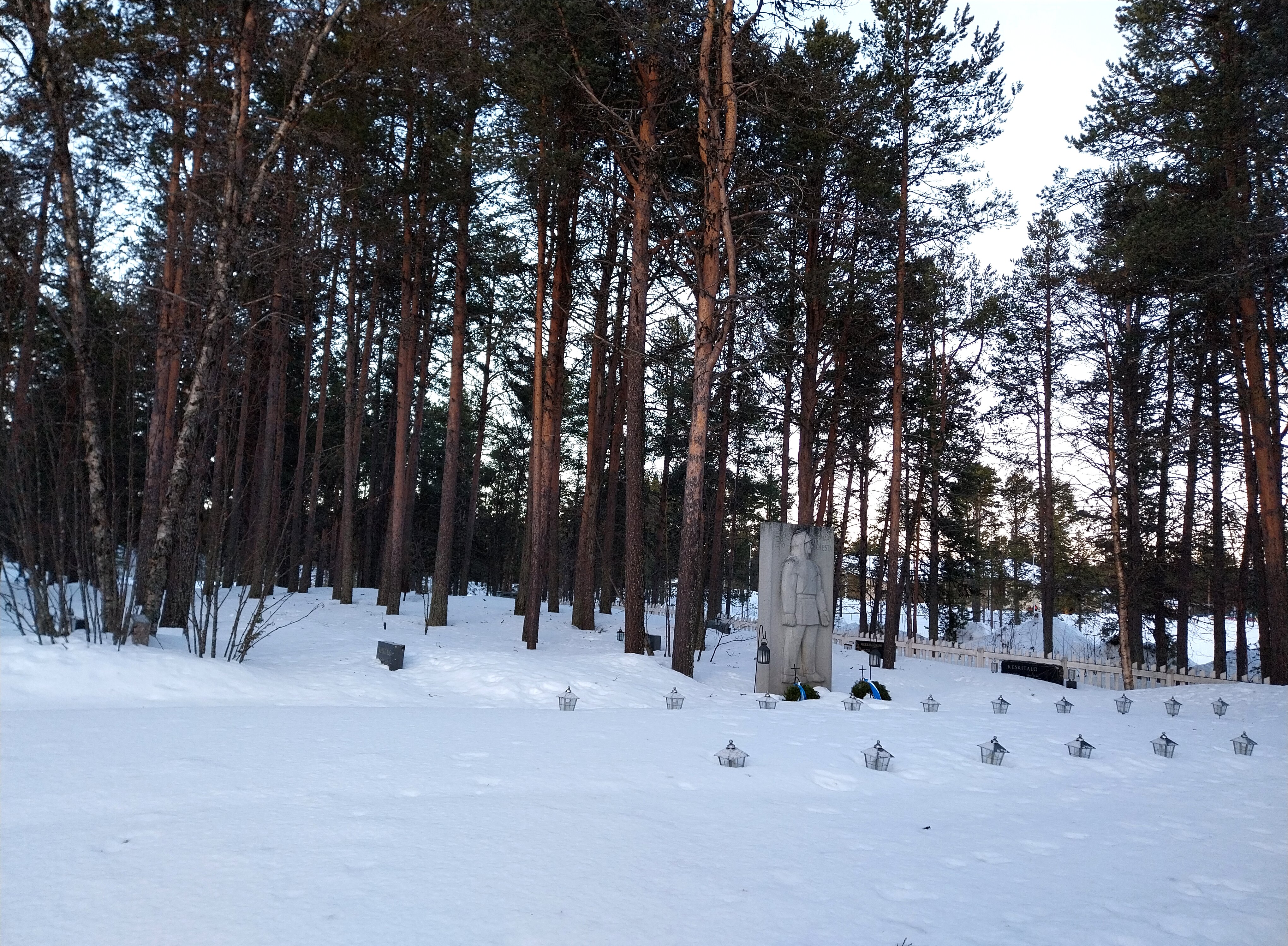 The cemetery and churchyard at Parish of Enontekio Church in Hetta