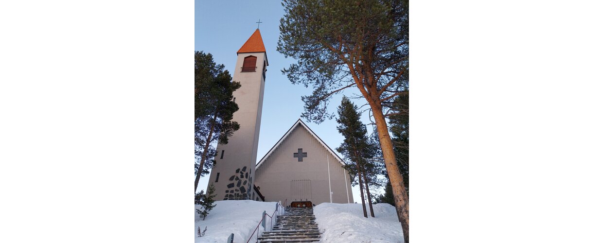 The iconic church in the village of Hetta, Finland