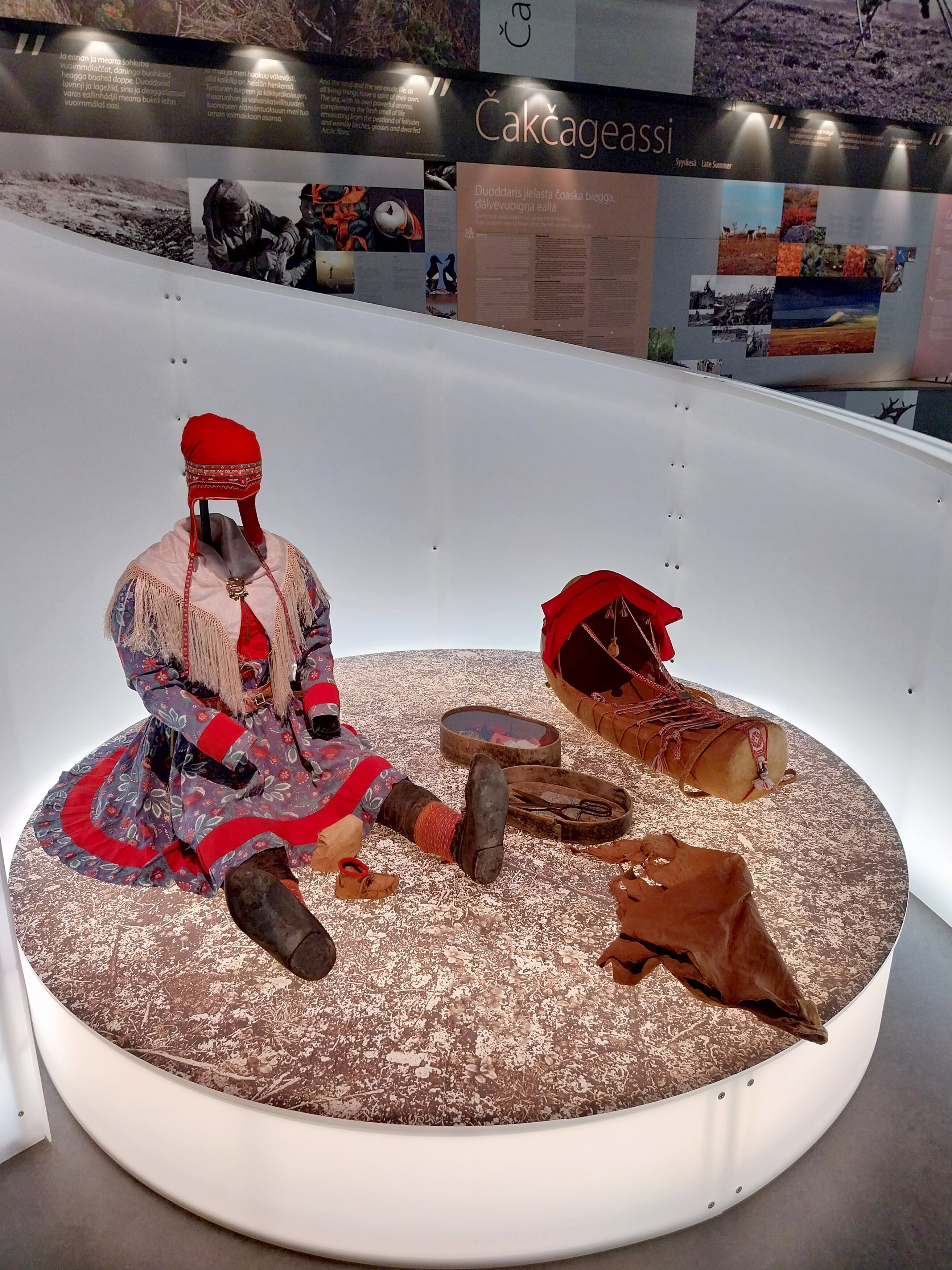 The Vuovjjus – Kulkijat display about Sami culture at the Fell Lapland Visitor Centre in Hetta